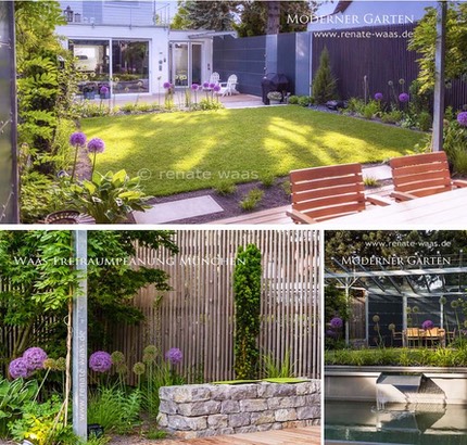 Garten Doppelhaus modern Waas