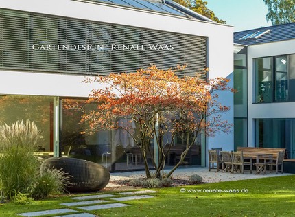 Garten modern Gehoelze