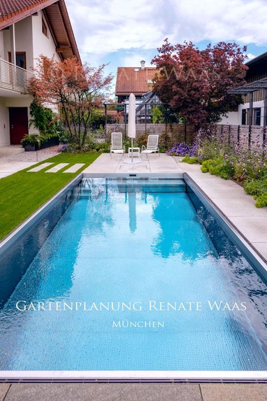 Garten Pool modern Waas, Gartenplanung, Gartendesign München