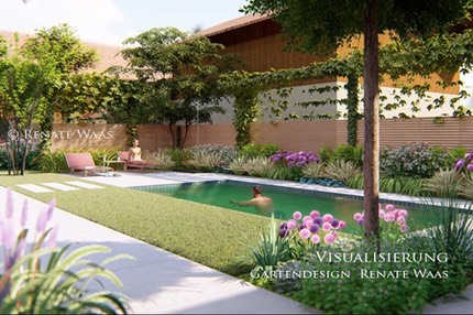 Gartendesign Pool Visualisation